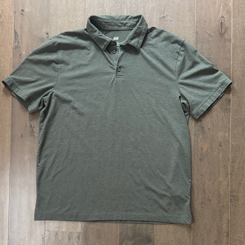 H&M Men's Olive Polo Shirt